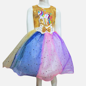 Vestido Unicornio  con Diadema