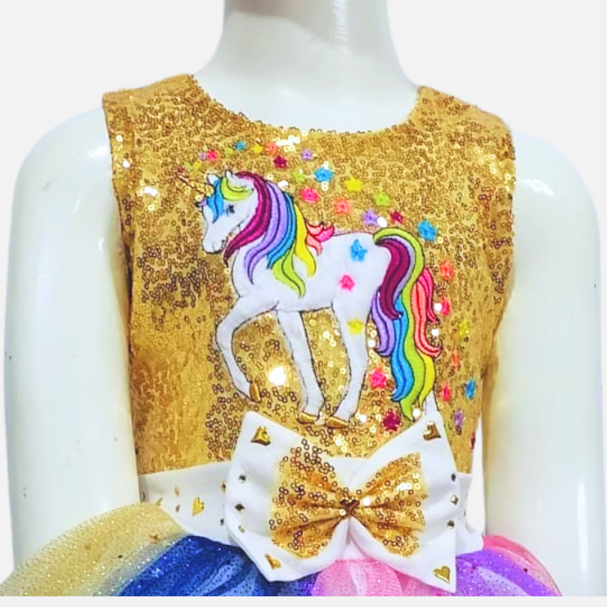 Vestido Unicornio  con Diadema