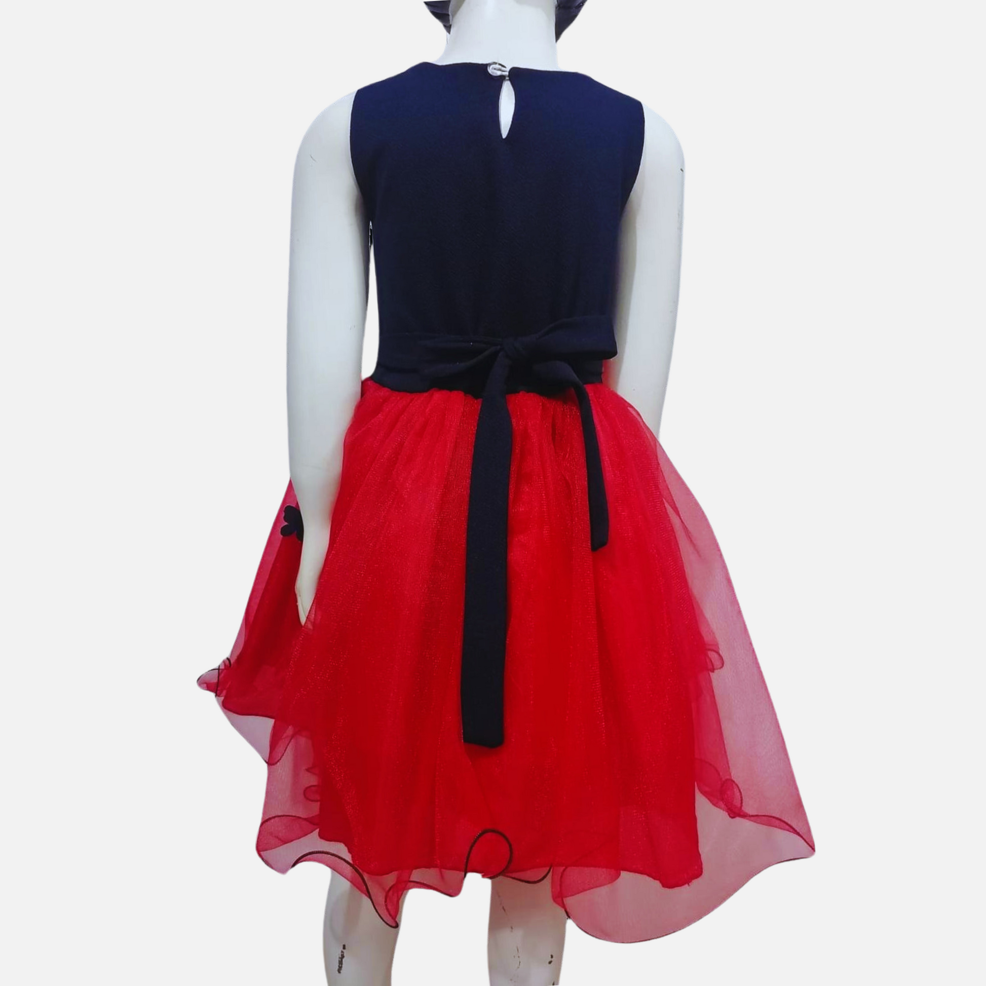 Vestido Ladybug Bordado con Diadema